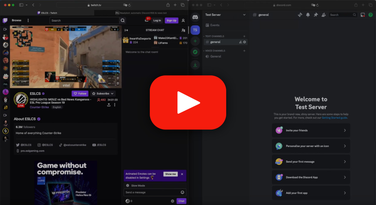 Watch the Readybot Twitch bot setup tutorial on YouTube