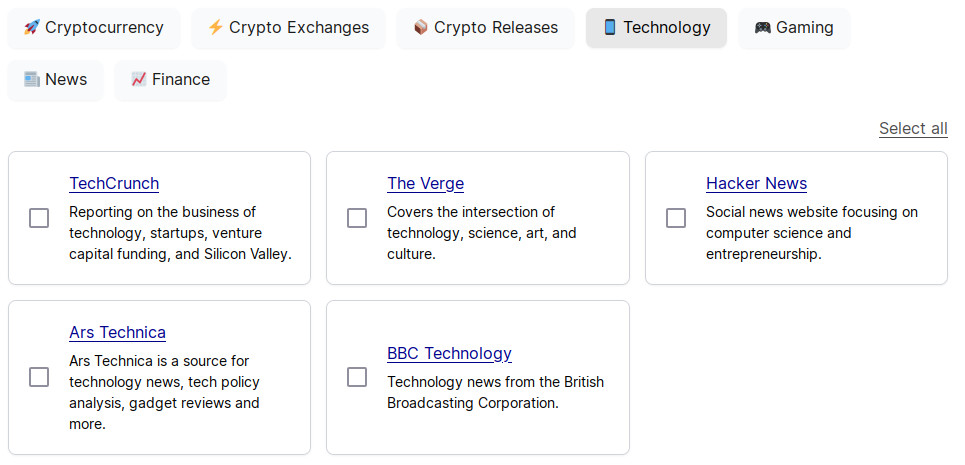 Recommendations screenshot